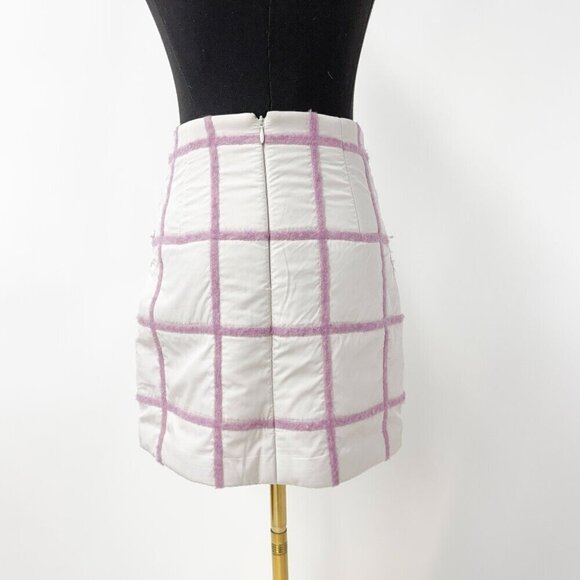 NEW CONDITION 3.1 Phillip Lim fuzzy Grid skirt Angora color - Picture 4 of 10